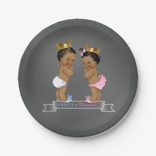 Ethische Prinses Prins Krijtbord Baby Shower Papieren Bordje