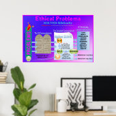 Ethische problemen Opgeloste klasloketkaart Poster (Thuiskantoor)