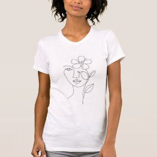 : Ethische Schoonheid: Portret van één lijn van ee T-shirt