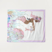 Ethische Zeemeermin Baby Shower Achtergrond Banner Wandkleed (Voorkant (horizontaal))