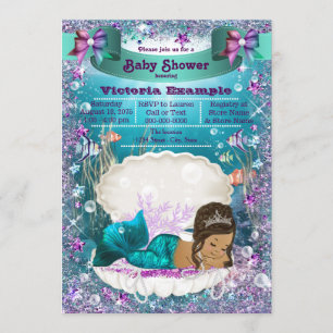 Ethische Zeemeermin Prinses Baby Shower Kaart