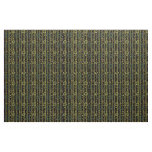 Ethnic Abstract Pattern Green, Mustard en Black Stof (Yard (91,4 cm))