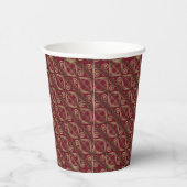 Ethnic Adinkra African Golden Pattern Papieren Bekers (Rechts)