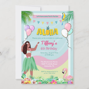 Ethnic Aloha Luau Tropical Birthday Invitation Kaart