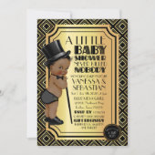 Ethnic Art Deco  Black & Gold 1920-jongen Kaart (Voorkant)