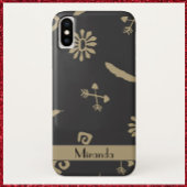 Ethnic Black en Beige Native Print Case-Mate iPhone Case