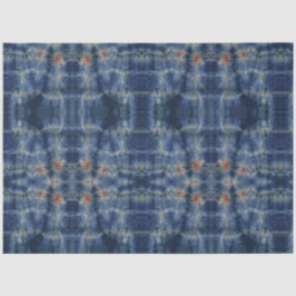 Ethnic Blue Tie Dye Traditionele patroonstijl Tissuepapier