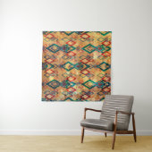 Ethnic boho grunge old pattern. Tribal art print.  Wandkleed (In Situ (horizontaal))