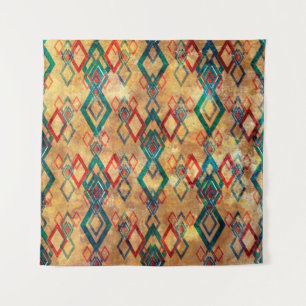 Ethnic boho grunge old pattern. Tribal art print. Wandkleed