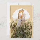 Ethnic Boho Indian Ivory Arch Sage Green Wedding Kaart (Achterkant)
