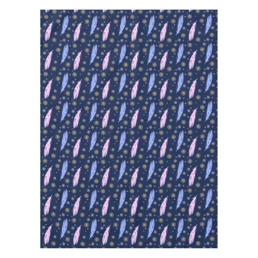 Ethnic Boho Style Feathers Tafelkleed (Voorkant)