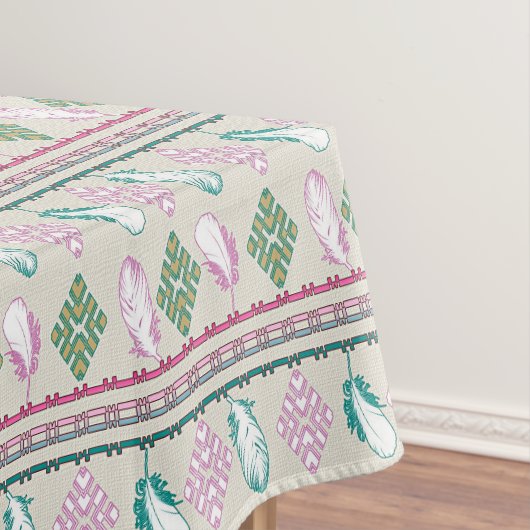Ethnic boho Style Feathers Tafelkleed (Voorbeeld)