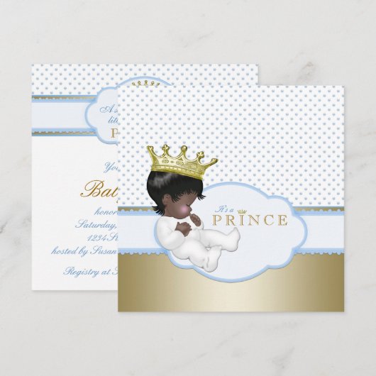 Ethnic Boy-Baby shower Kaart (Voorkant / Achterkant)