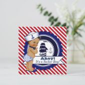 Ethnic Boy Nautisch Baby shower Kaart (Staand voorkant)