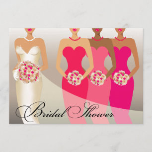 ETHNIC BRIDE-Vrijgezellenfeest   fuschia Kaart