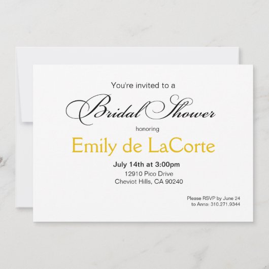 ETHNIC BRIDE-Vrijgezellenfeest | geel Kaart (Achterkant)