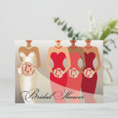 ETHNIC BRIDE-Vrijgezellenfeest | rood II Kaart (Staand voorkant)