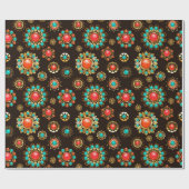 Ethnic Brooches naadloos patroonpatroon Cadeaupapier (Vlak)