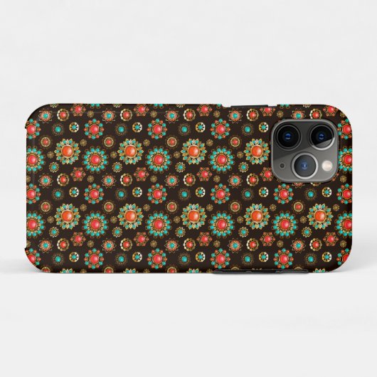 Ethnic Brooches naadloos patroonpatroon Case-Mate iPhone Case (Achterkant (horizontaal))