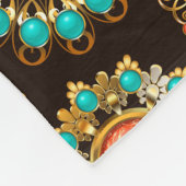 Ethnic Brooches naadloos patroonpatroon Fleece Deken (Hoek)