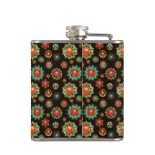 Ethnic Brooches naadloos patroonpatroon Heupfles (Achterkant)