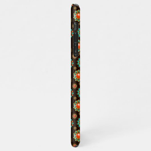 Ethnic Brooches naadloos patroonpatroon iPhone Hoesje (Linkerkant)