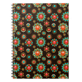 Ethnic Brooches naadloos patroonpatroon Notitieboek
