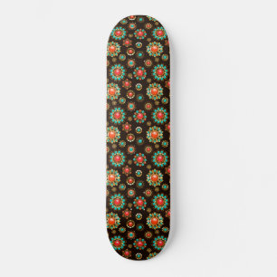 Ethnic Brooches naadloos patroonpatroon Persoonlijk Skateboard