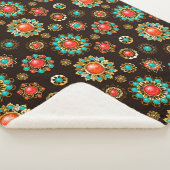 Ethnic Brooches naadloos patroonpatroon Sherpa Deken (3/4)