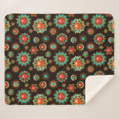 Ethnic Brooches naadloos patroonpatroon Sherpa Deken (Voorkant (horizontaal))