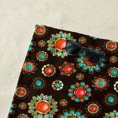 Ethnic Brooches naadloos patroonpatroon Strandlaken (In situ)