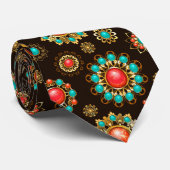 Ethnic Brooches naadloos patroonpatroon Stropdas (Opgerold)