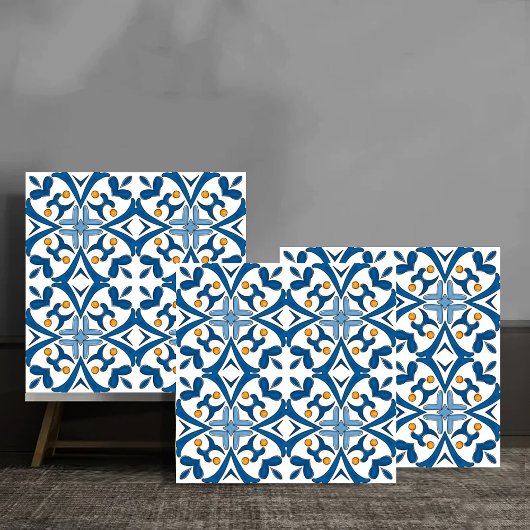 Ethnic ceramic tile in portuguese tegeltje