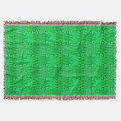 Ethnic Chevron Damask, Emerald en Lime Green Deken (Voorkant)
