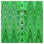 Ethnic Chevron Damask, Emerald en Lime Green Stof (Close Up)