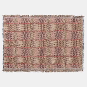 Ethnic Chevron Damask, Taupe Tan en Beige Deken