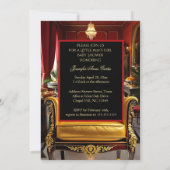 Ethnic Cute Girl Baby Shower 1920s Red Art deco Kaart (Achterkant)