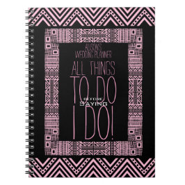 Ethnic Design Personalized Wedding Planner 3 Notitieboek