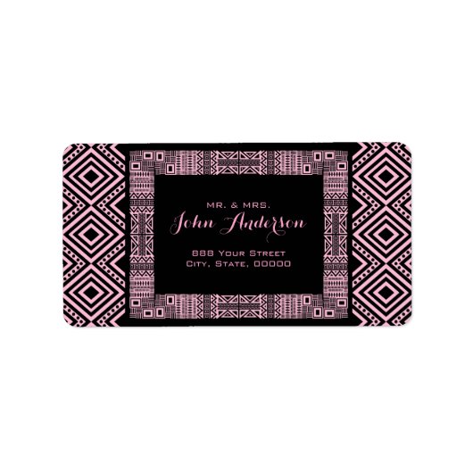 Ethnic Design Return Address Labels #3 (Voorkant)
