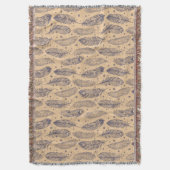 Ethnic Feather Outline Patroon Deken (Voorkant Verticaal)