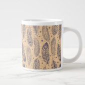 Ethnic Feather Outline Patroon Grote Koffiekop (Rechts)