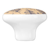 Ethnic Feather Outline Patroon Keramische Knop (Zijkant)