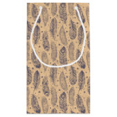 Ethnic Feather Outline Patroon Klein Cadeauzakje (Achterkant)