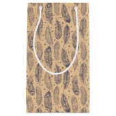Ethnic Feather Outline Patroon Klein Cadeauzakje (Voorkant)