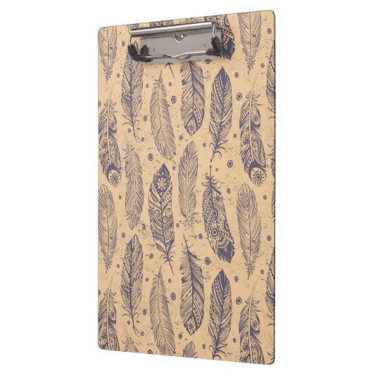 Ethnic Feather Outline Patroon Klembord (Links)