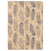 Ethnic Feather Outline Patroon Klembord (Achterkant)