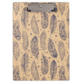 Ethnic Feather Outline Patroon Klembord (Voorkant)