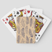 Ethnic Feather Outline Patroon Pokerkaarten (Achterkant)