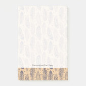 Ethnic Feather Outline Patroon Post-it® Notes (Voorkant)