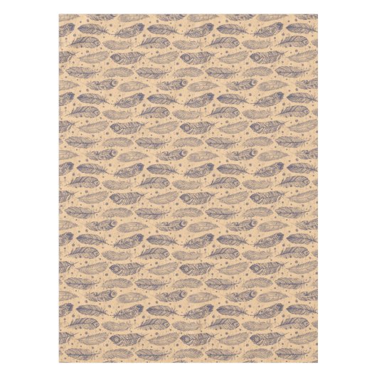 Ethnic Feather Outline Patroon Tafelkleed (Voorkant)